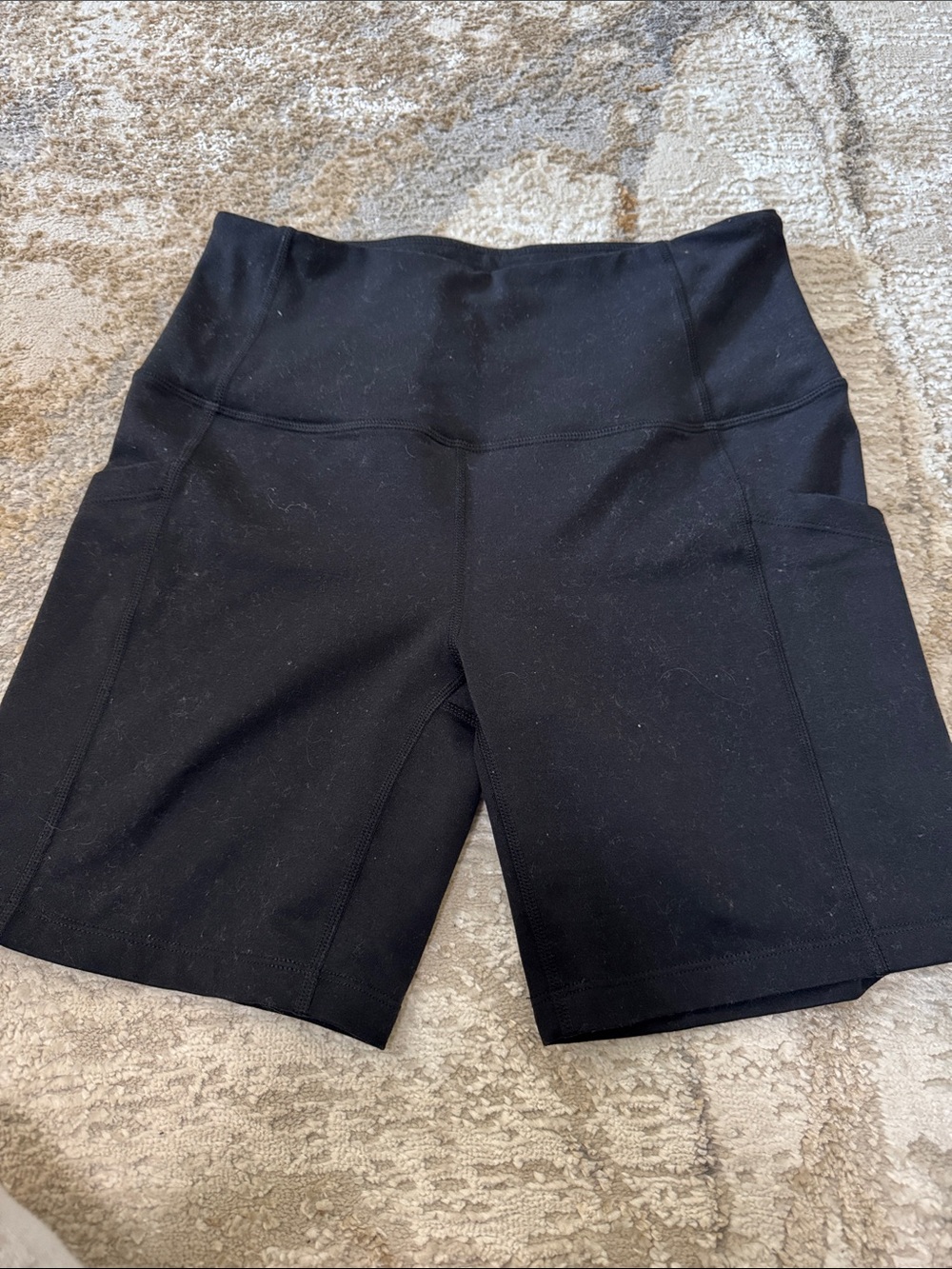 Zella Black High-Rise Bike Shorts with Side Pockets